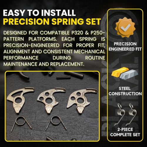 2-Piece Precision Compression Spring Set – Compatible with P/320 & P/250-Pattern Platforms - Durable Steel Construction - Drop-in Maintenance & Replacement Kit - Consistent Mechanical Performance