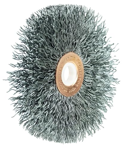 Weiler 15573 3" Crimped Wire Wheel, .014" Steel Fill, 1/2"-3/8" Arbor Hole, Made in the USA (Pack of 10) - size: .014 Wire Size x 1/2"-3/8" Arbor, style: Pack of 10