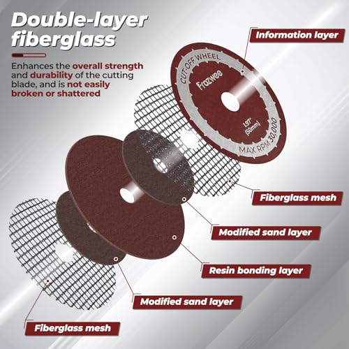 10PCS 1.97" Cut-Off Wheels for Drill,2 Shanks(1/4"+1/8" Mandrel) - style: 1.97"10Pcs