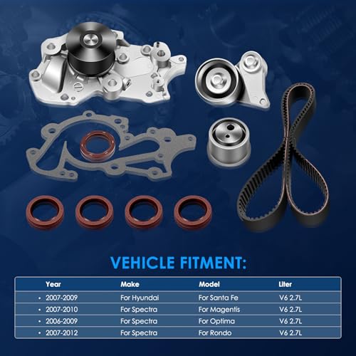 ECCPP Engine Timing Belt Kit with Water Pump Compatible for Hyundai