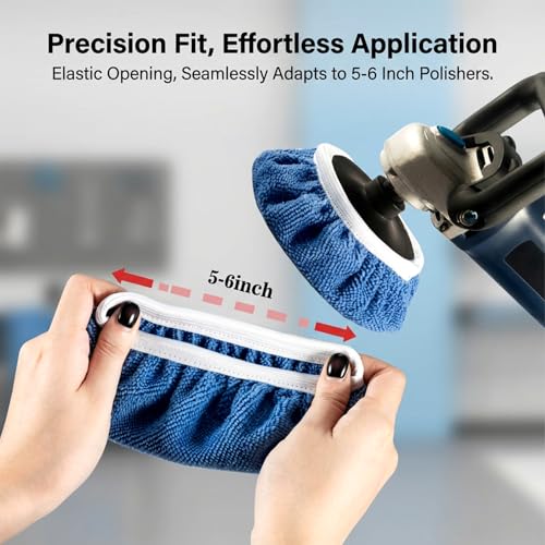 Sukh Car Buffing Pads Bonnets, 5-6 inch Polishing Bonnets for Car Buffer