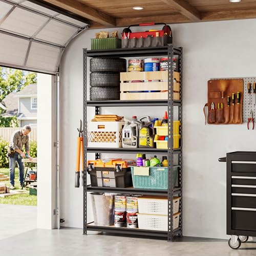 DYNALOAD 2000 lbs Heavy Duty Garage Shelving, 5-Tier, 36" W x 12" D x 72" H - color: 2000lbs, size: 36"W x 12"D x 72"H