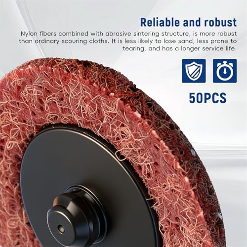 Waltyotur 2 Inch Quick Change Surface Conditioning Sanding Disc for Surface Preparation, Cleaning, Polishing and Deburring(50 Pack)