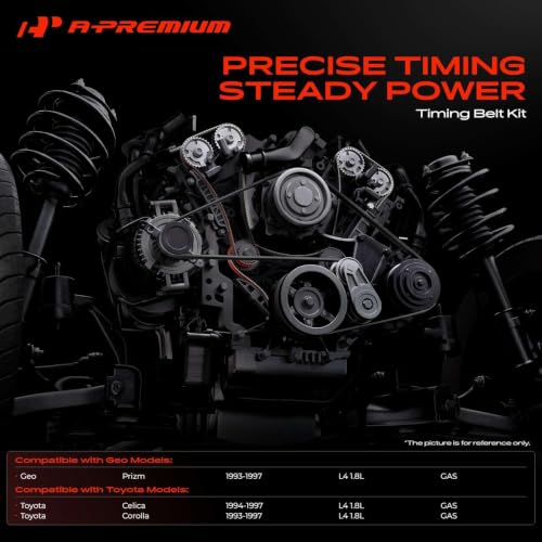 A-Premium Engine Timing Belt Kit Compatible with Toyota, Geo, DOHC 1.8L