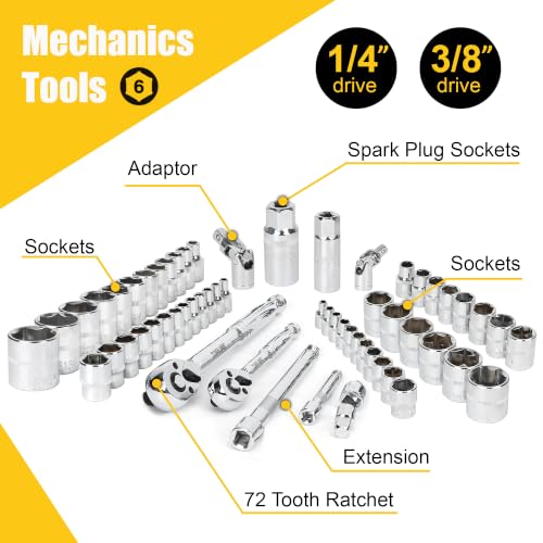 TOPLINE 467-Piece Household Home Tool Kit with Bag, Tool Set for Mechanics