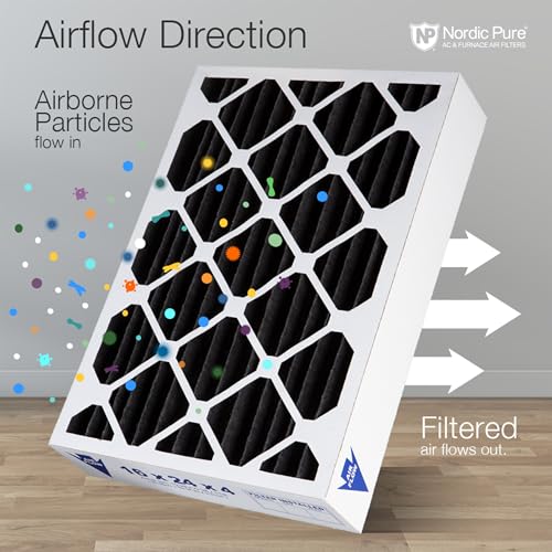 Nordic Pure 16x25x4 Pleated MERV 8 Pure Carbon Air Filters 2 Pack - style: MERV 8 Pure Carbon