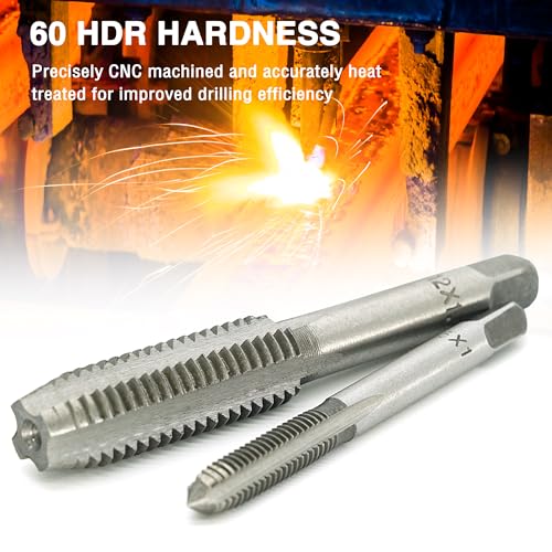 GMTOOLS 80pcs Tap and Die Set, SAE and Metric Tap Die Wrench Set, Metric Standard M3 to M12 Coarse Fine Rethreading Threads Bits for Cutting External and Internal Threads, NC, NF, NPT Repair Tools - style: 80 pcs