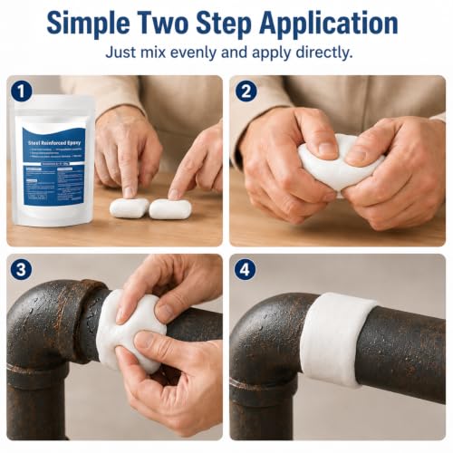Steel Reinforced Epoxy Putty,Epoxy Putty Fast Repair Clay(2PCS) - color: 2PCS
