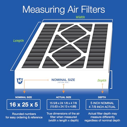 Nordic Pure 16x25x5 Air Bear Replacement Pure Carbon MERV 8 Air Filter 1 Pk - style: MERV 8 Pure Carbon