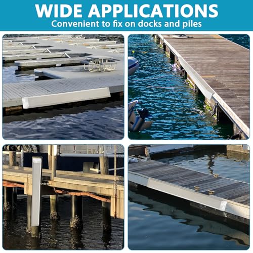 48 Inch Dock Bumper 3 Pack,Boat Dock Bumpers,Dock Bumper Guards,Dock Post Bumpers,Marine Dock Bumpers,Heavy Duty Dock Piling Bumpers for Protecting Boat and Dock,Screws and Washers Included(White) - color: White-3Pack, size: 48inch