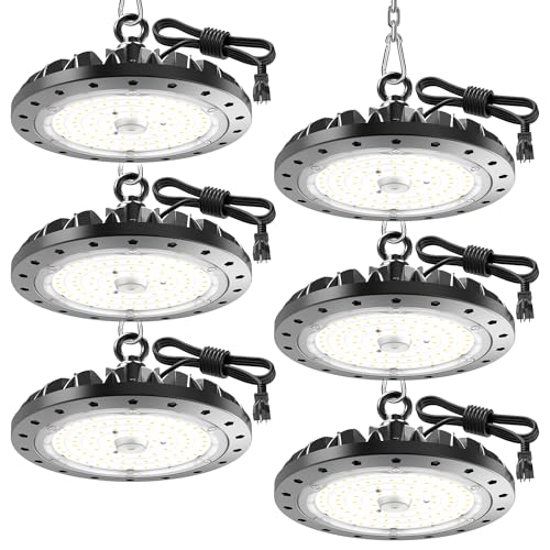 200W UFO LED High Bay Lights, 6 Pack
