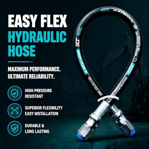 26711-12-12-24 Hydraulic Hose Swivel Assembly 3/4" Hydraulic Hose with Female JIC X Female JIC, 24" Long, 3118 PSI - size: 26711-12-12-24