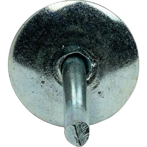 Fastenere Large Flange Pop Rivets -5/32" x 5/8" (50 pcs) Heavy Duty, Open-End, Steel Zinc, Corrosion-Resistant, High Tensile & Shear Strength, 5-10 Gap .501" - .625" - size: 5/32" x 5/8" (5-10) (50 Pack)