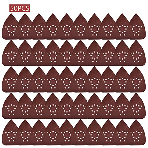 240 Grit Mouse Sander Sandpaper, 50PCS Sanding Pads for Mouse Palm Sanders, Hook and Loop Sandpaper, Triangle Sanding Pads for Black and Decker Mouse Sanders and Many Other Palm Sanders (240 Grit) - style: 240 Grit