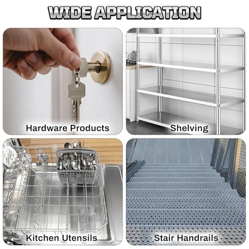 430 Stainless Steel Sheet Metal, 12" x 12", 22 Gauge (0.8mm) Stainless Steel Plate, Cut to Size Metal Sheet for Crafts, Kitchen & Office, 1 Pack - size: 12" x 12" x 0.03"