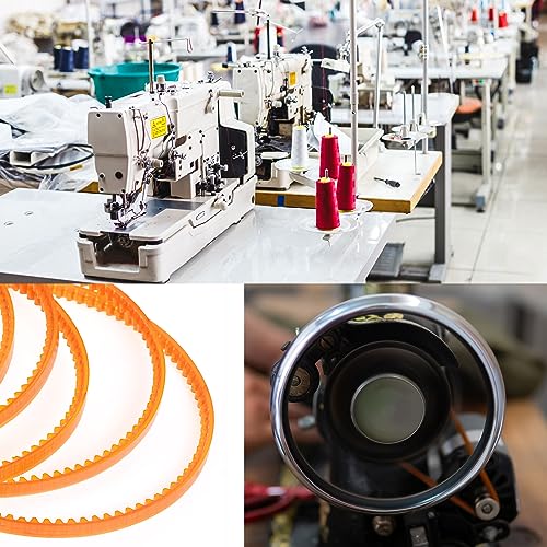 HARFINGTON 2pcs MB Series Standard Sewing Machine Belts MB360 Motor Triangle V-Belt with Single Tooth for Old Fashioned Household Electric Sewing Machine - size: MB360