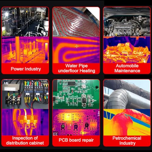2 in 1 Thermal Imaging with 20000 Counts Multimeter Function Infrared Camera Pixels ISR256x192 Image Resolution 427x320 3.5 inch LCD -20℃ to 550℃ Temperature Range 15 Color Modes - size: TI-02 wih Macro Lens Function