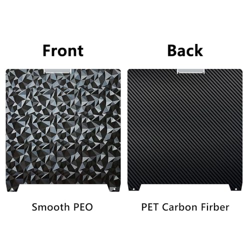 370x370mm K2 Plus Build Plate, Double-Sided PEO PET Build Plate Printing Bed Platform for Creality K2 Plus 3D Printer,Flexible Spring Steel Sheet Without Magnetic Base for Creatily K2 Plus - size: 370x370mm for K2 Plus