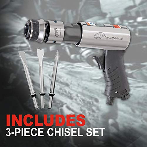 Sunex SX246 Pistol Grip Needle Scaler and Ingersoll Rand 114GQC Air Hammer - 3 PC Chisel Set