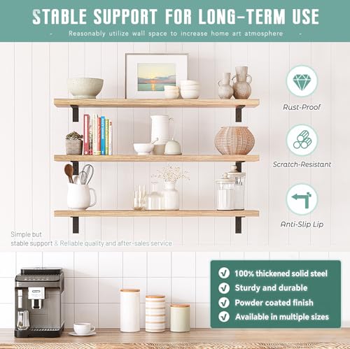 Countertop Support Brackets 4 Pack L Bracket Countertop Brackets 12" x 6" x 2.5" Heavy Duty 3/8" Thick Shelf Brackets Metal Corbels L Shape Bracket for Wood Shelf/Quartz/Granite/Concret Countertops - size: 12 Inch, style: Black-4 Pack