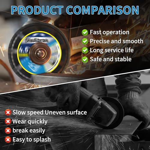 3-Pack 5" Diamond Multi-Purpose Saw Blades,Diamond Blade for Heavy Duty Angle Grinder Versatile Cutting Discs 7/8" Arbor for Metal Tile Marble Quartz Stone Metal Plastic Wet or Dry Use