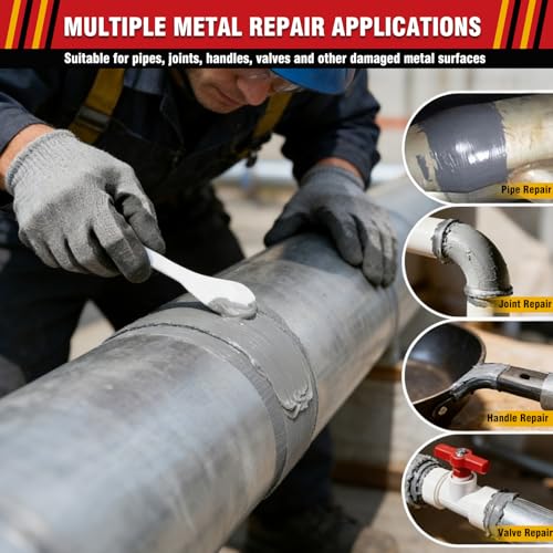Metal Glue, 2-Part Metal Repair Epoxy for Steel, Iron and Aluminum, 56g