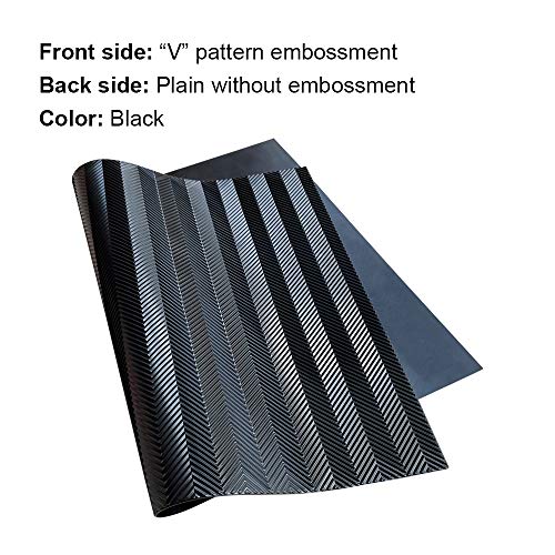 Unikstep, Rubber Sheet, 21.5"x14.5", Thick 0.08", for Shoe Sole Heel Repair, Furniture Pad, Vibration Reduce, DIY Gasket Seal Pad, Floor Anti Slip Cushion (Black Color V Pattern) - color: Black Color "V" Pattern