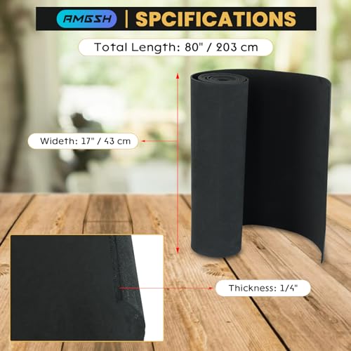 1/4" Thick X 17" Wide X 80" Long Closed-Cell Foam Neoprene Padding - size: 1/4" Thick X 17" Wide X 80" Long