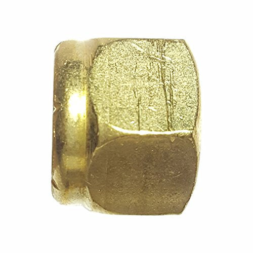 Fastenere Nylon Insert Hex Lock Nuts 1/2"-13 Solid Brass Alloy Steel Grade 360, Plain Finish, Corrosion-Resistant, Durable Hardware Nuts for Secure Fastening, Locking Nut, (10-Pack) - size: 1/2-13 (10 Pack)