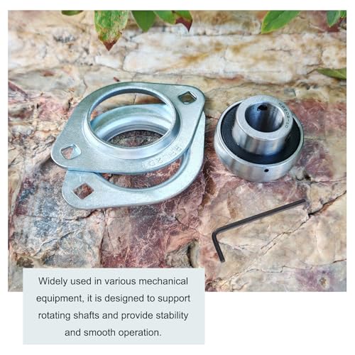 1-1/8" Pressed Steel 2-Bolt Flange Bearing, SBPFL206-18 with Wrench - size: SBPFL206-18( ID:1-1/8")