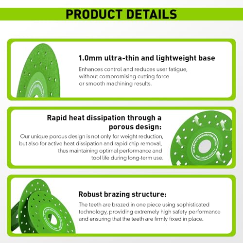8 Pack 4.5 Inch Glass Cutting Discs, 7/8 Inch Arbor Diamond Blades