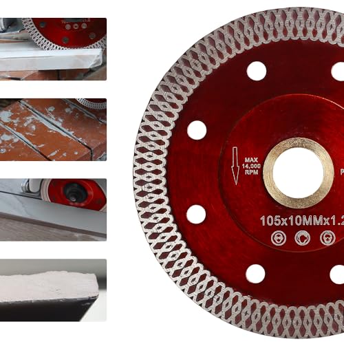 YIJING 2pcs 4" Porcelain Cutting Blade Super Thin Diamond Saw Blade for Cutting Ceramic Porcelain Tile Granite Marble (4"-2pc) - size: 4"-2pc