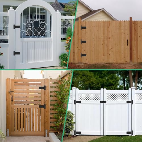 5“ Gate Hinges,260 Lbs Capacity, 4 Pack Heavy Matte Black Hinges - size: 5“-4 pcs-Matte Black