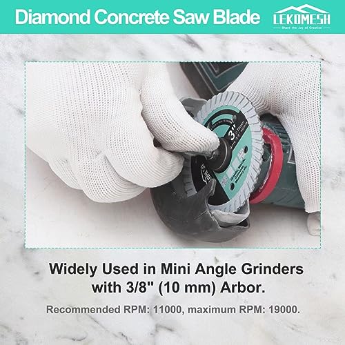 Tile Blade 3In/75mm x Arbor 3/8In/10mm Diamond Saw Blade for Cutting Hard Concrete,Hard Artificial,Natural Stones Cutting disc, 3pcs - size: Concrete Blade