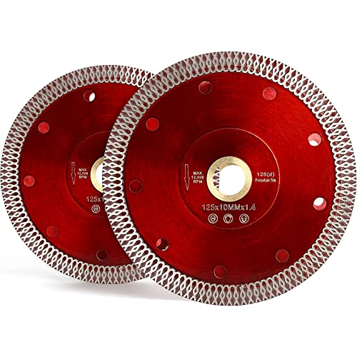 YIJING 2Pcs/Lot 5” Super Thin Diamond Saw Blade Porcelain Tile Blade for Cutting Stone Ceramic Tile (5”-2pc) - size: 5”-2pc