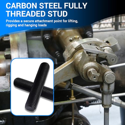 10pcs M14 x 55mm Fully Threaded Stud, Grade 8.8 Alloy Steel - size: M14*55