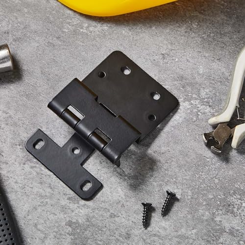 Yaocom 2 Pcs Five-Knuckle Hinge for 3/4" Door Thickness, 270 Degree Institutional Hinge, Black Powder Finish for Institutional Use in Hospitals, Schools, and Other Commercial Settings (Black) - color: Black