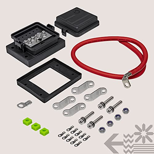 TRUE MODS 12V-48V Power Distribution Block Battery Terminal Ground Bus Bar