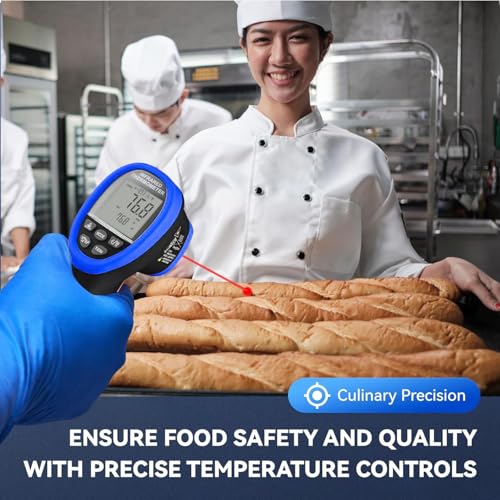 Infrared Thermometer Gun 1500℃ with APP Control, Laser Targeting, 30:1