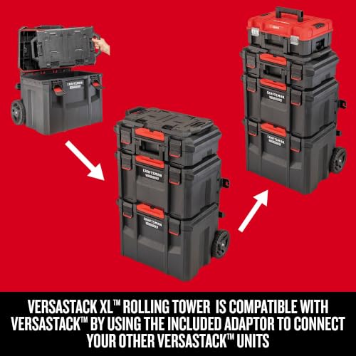 CRAFTSMAN VERSASTACK XL Rolling Tower Tool Storage System, 4 piece (CMST60420)
