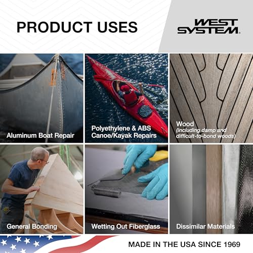 West System 655-2QT G/Flex Epoxy Adhesive, 2 Quarts | Toughened & Flexible