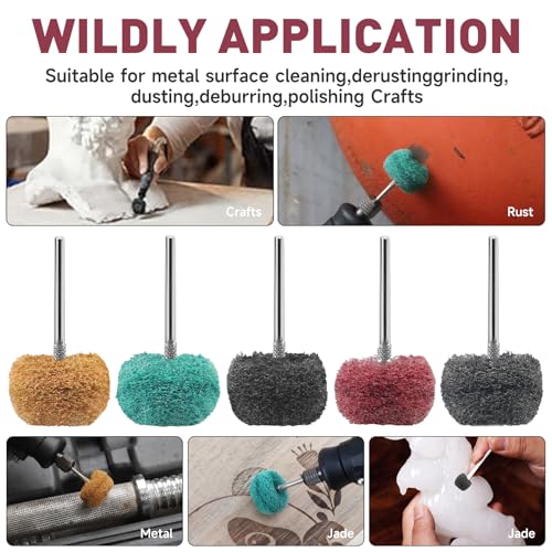 100 PCS Abrasive Buffing Wheel, 1 Inch Polishing Kit 80 Grit - style: Yellow 80 Grit 100pcs