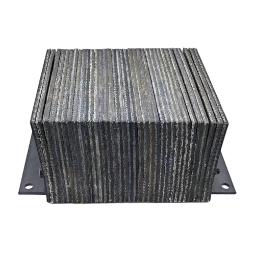 Laminated Rubber Loading Dock Bumper 15x10x6.5 Inches for Warehouse Shipping Dock with Mounting Bolts