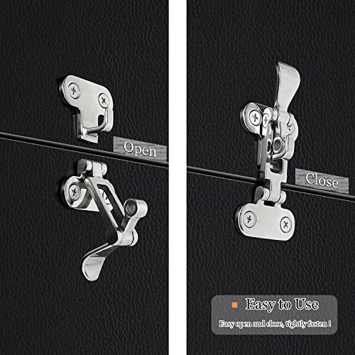 AMYSPORTS Heavy Duty Lockable Latch Stainless Steel Hatch Lockable Latch Marine Boat Anti Rattle Latch Cabinet Yacht Hardware Hasp SUS316