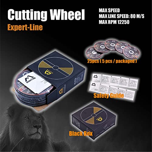 Merryland 25 Pack Cut Off Wheel 5 inch 1/16 Metal Iron Stainless Steel - size: 5 X 0.065 Cutting for Stainless Steel Metal