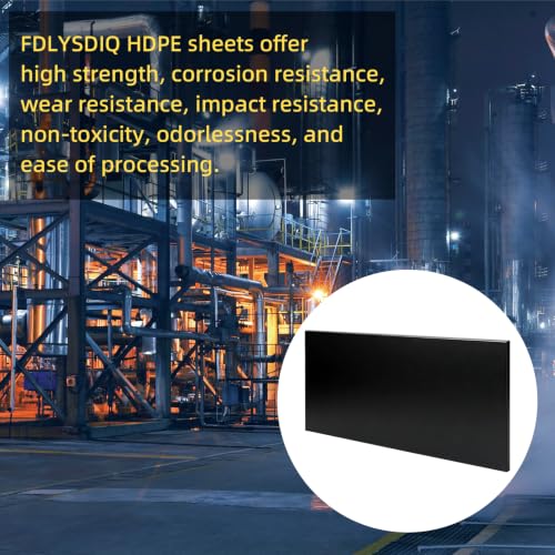 2PC High-Density Polyethylene (HDPE) Plastic Sheet, 1/2" X 16'' X 12'' Black, Versatile Board for Machining, Home Improvements, and DIY Engineering Projects - color: Black2