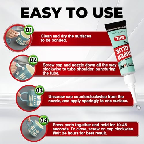 Super Glue Gel 3 Gram (Pack of 12), Single-Use Tubes for Wood Shoe Repair - size: 12 x 3g, style: Gel