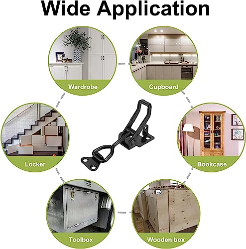 E-TING 4 Pack Adjustable Quick Release 397lbs load Toggle Latch for Cabinet - style: 4002(4pack)