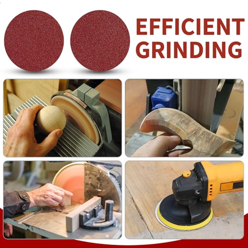 Uenhoy 100 Pcs 3" Sanding Discs 180 Grit Hook Loop for Woodworking - style: 180 Grit