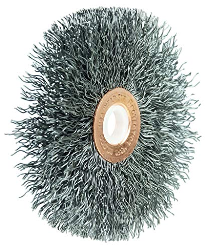 Weiler 15573 3" Crimped Wire Wheel, .014" Steel Fill, 1/2"-3/8" Arbor Hole, Made in the USA - size: .014 Wire Size x 1/2"-3/8" Arbor, style: Pack of 1